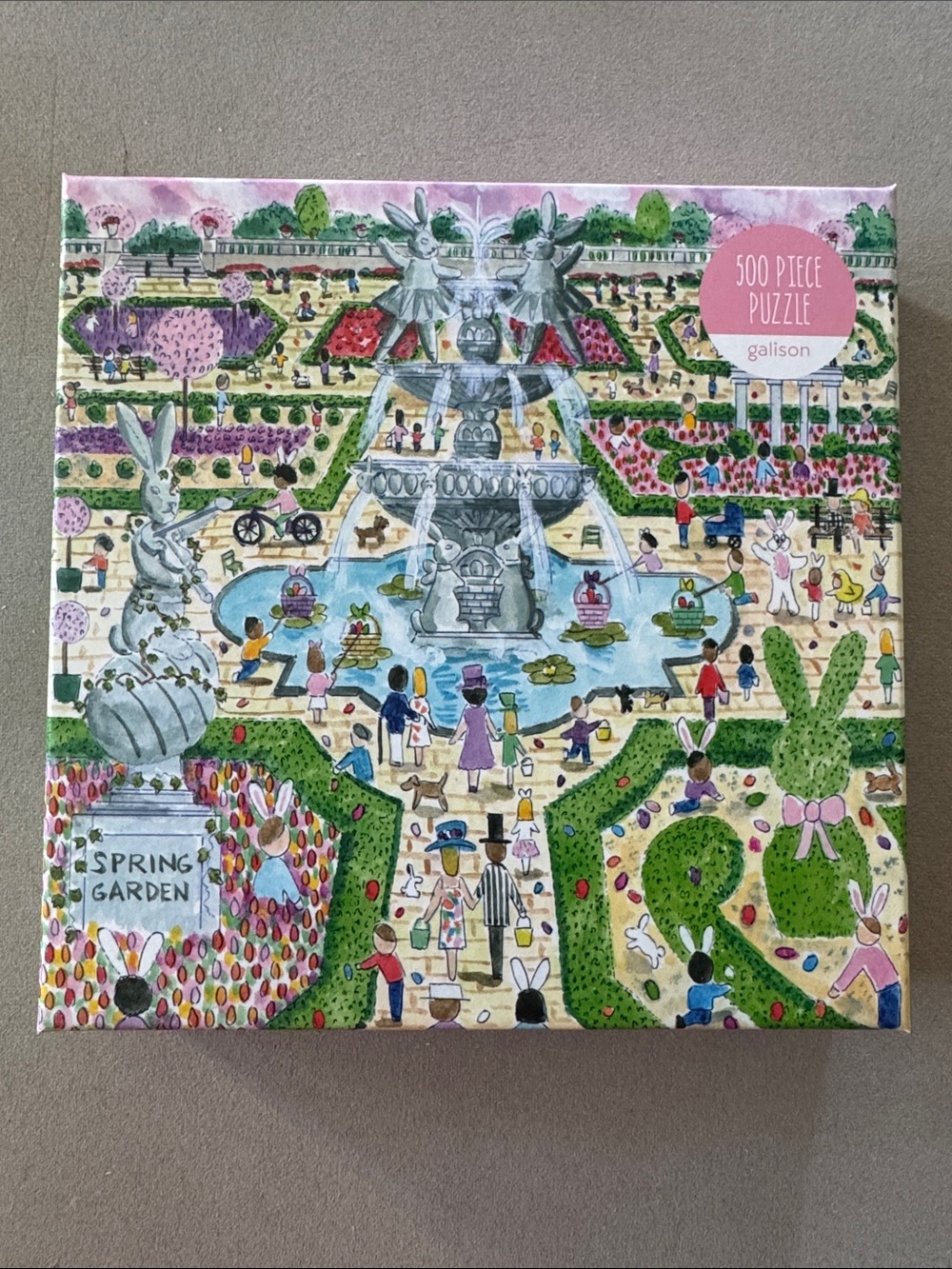 Galison 500 piece “Spring Egg Hunt” jigsaw puzzle